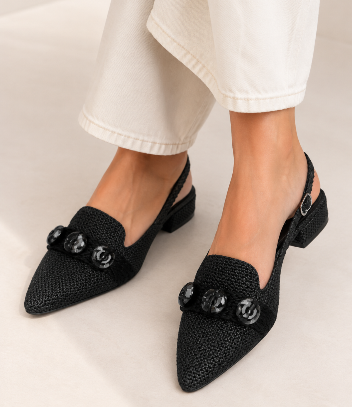 Eboney Black Flats