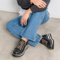 Eammes Black Leather Sneakers - DJANGO AND JULIETTE | Shouz