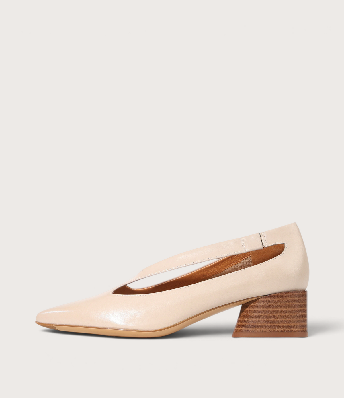 Hateya Birch Leather Heels