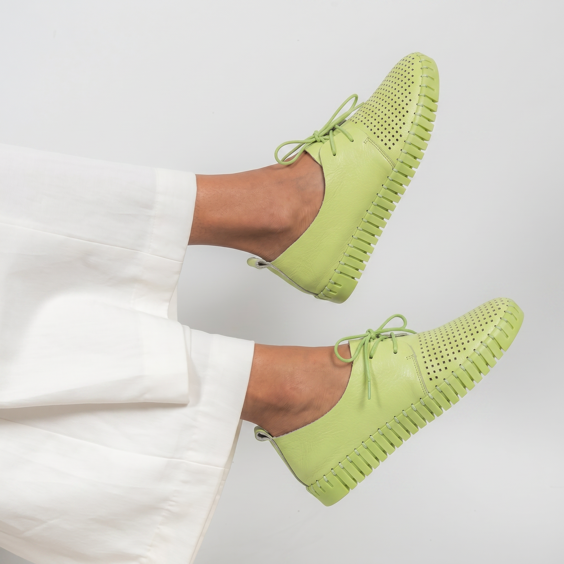 Huston Light Citrus/ Light Citrus Sole Leather Sneakers
