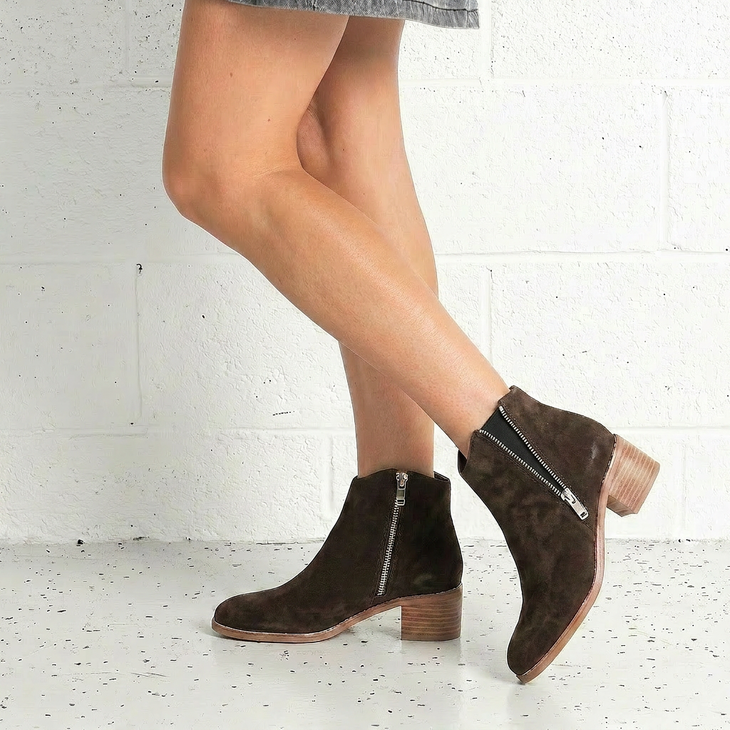Ricarda Choc Suede Ankle Boots