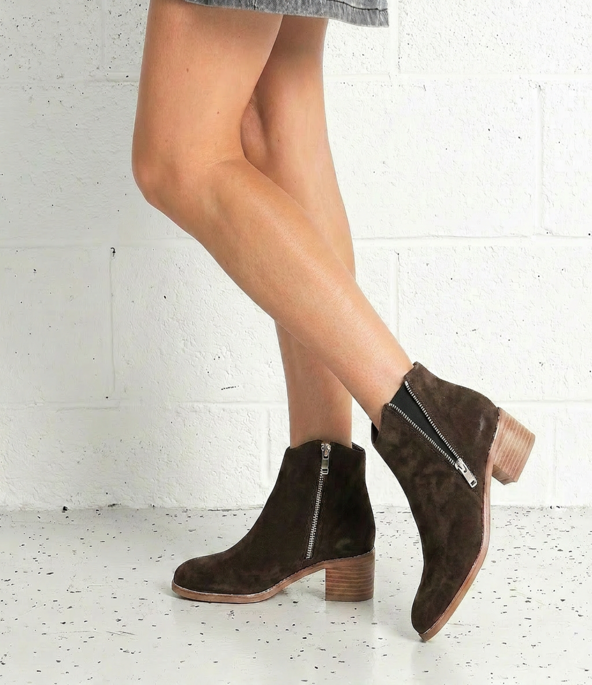 Ricarda Choc Suede Ankle Boots