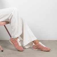 Jas Dusty Pink Suede Sneakers - EOS FOOTWEAR | Shouz