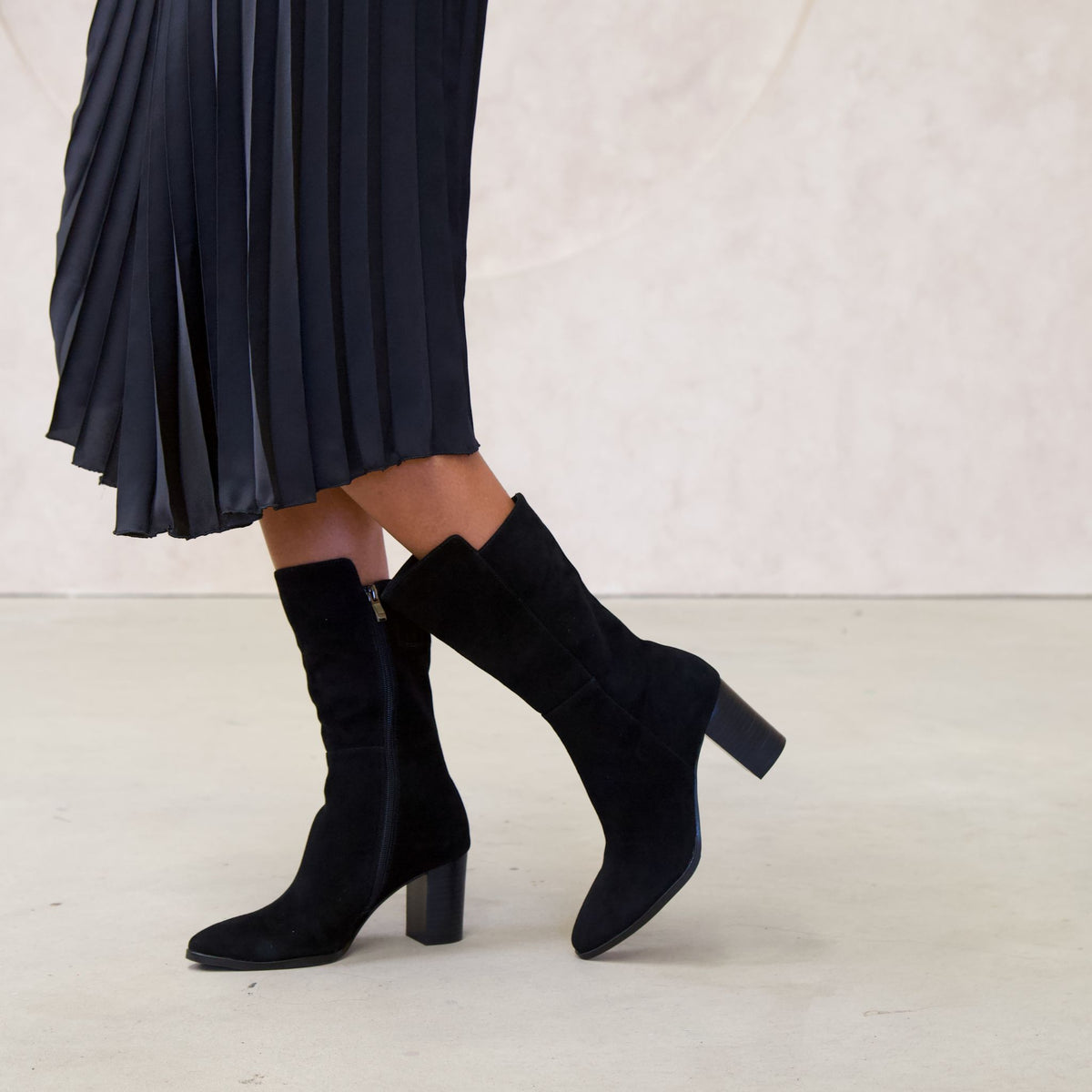 Aisley Black Suede Boots