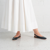 Fairy Navy Leather Slingback Flats