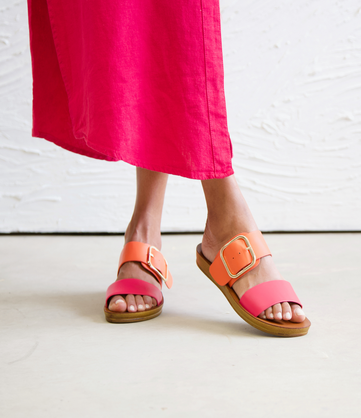 Doti Pink / Orange Slides - LOS CABOS | Shouz