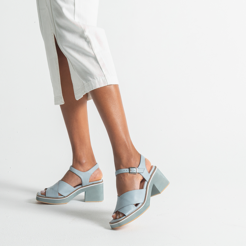 Pre-Order Jemi Denim Leather Heels