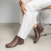 Gala Chestnut Leather Ankle Boots