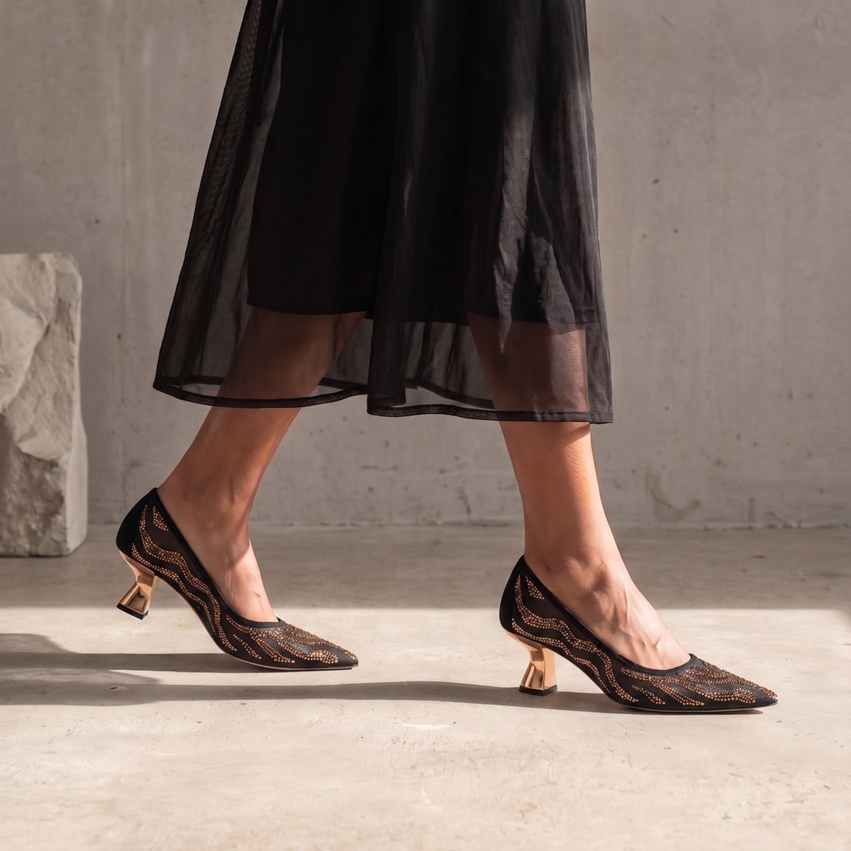 Lermany Black/ Bronze Multi Heels - DJANGO AND JULIETTE | Shouz