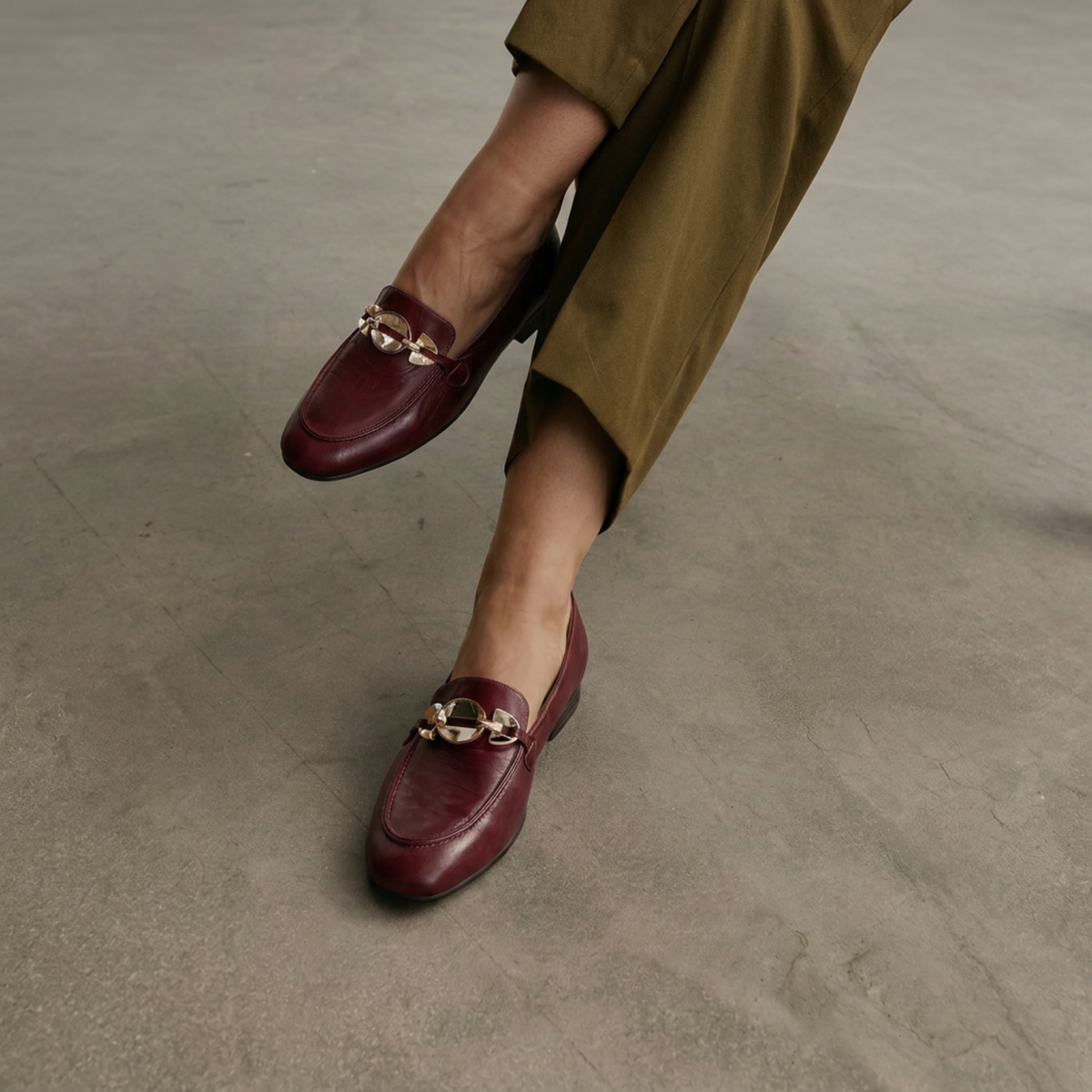 Ilysa Pinot Polish Leather Loafers - DJANGO AND JULIETTE | Shouz