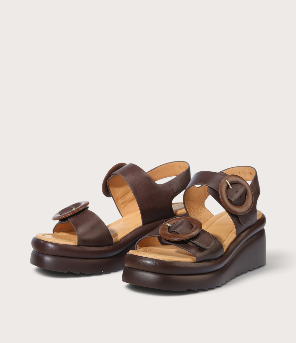 Menorcas Chestnut Leather Wedges