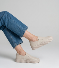 Becca Almond/Almond Sole Leather Sneakers