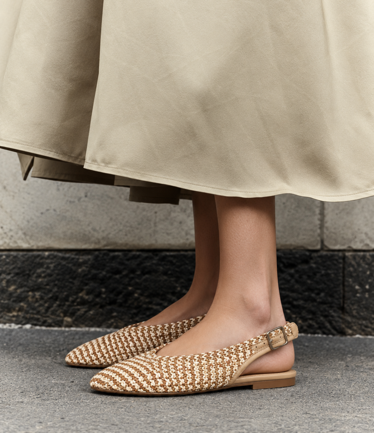 Sansa Caramel Flats