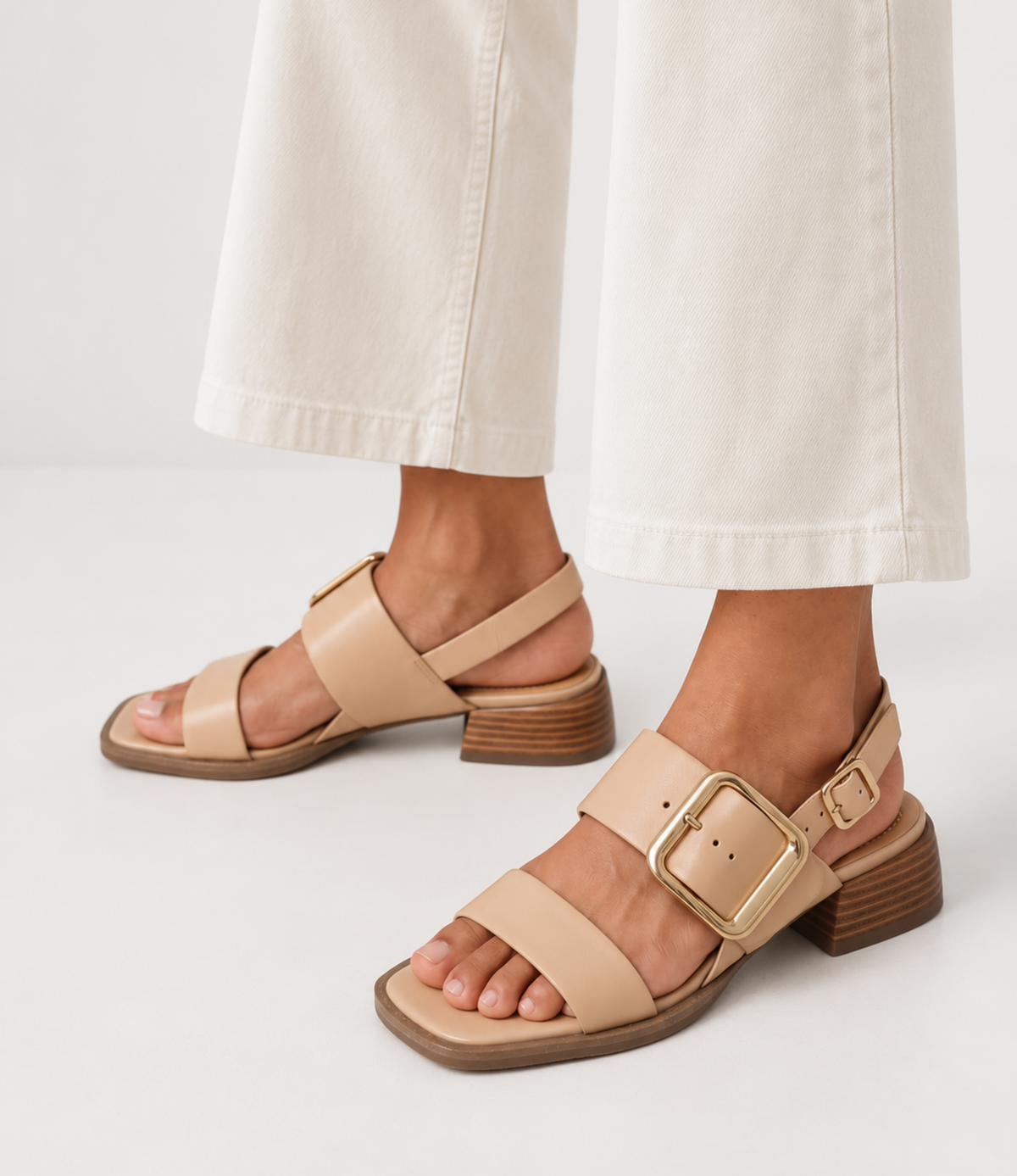 Ikam Tan Leather Sandals - EOS FOOTWEAR | Shouz