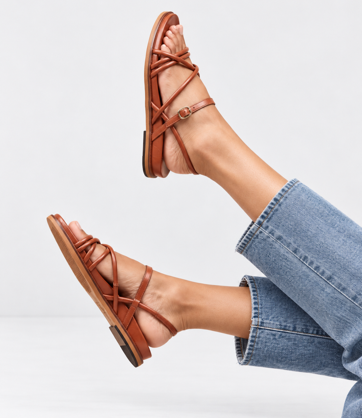 Carmina Brandy Leather Sandals