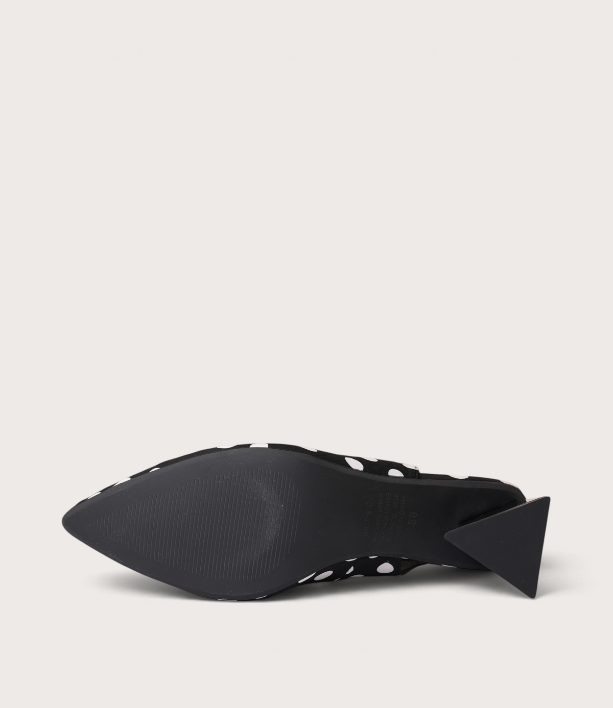 Ihops Black White Spots Leather Heels - DJANGO AND JULIETTE | Shouz