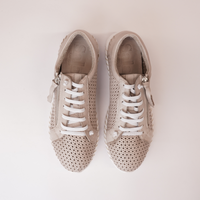 Billy Silver Grey Leather Sneakers