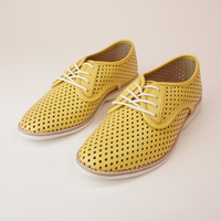 Derby Punch Sunshine Leather Lace Up Flats