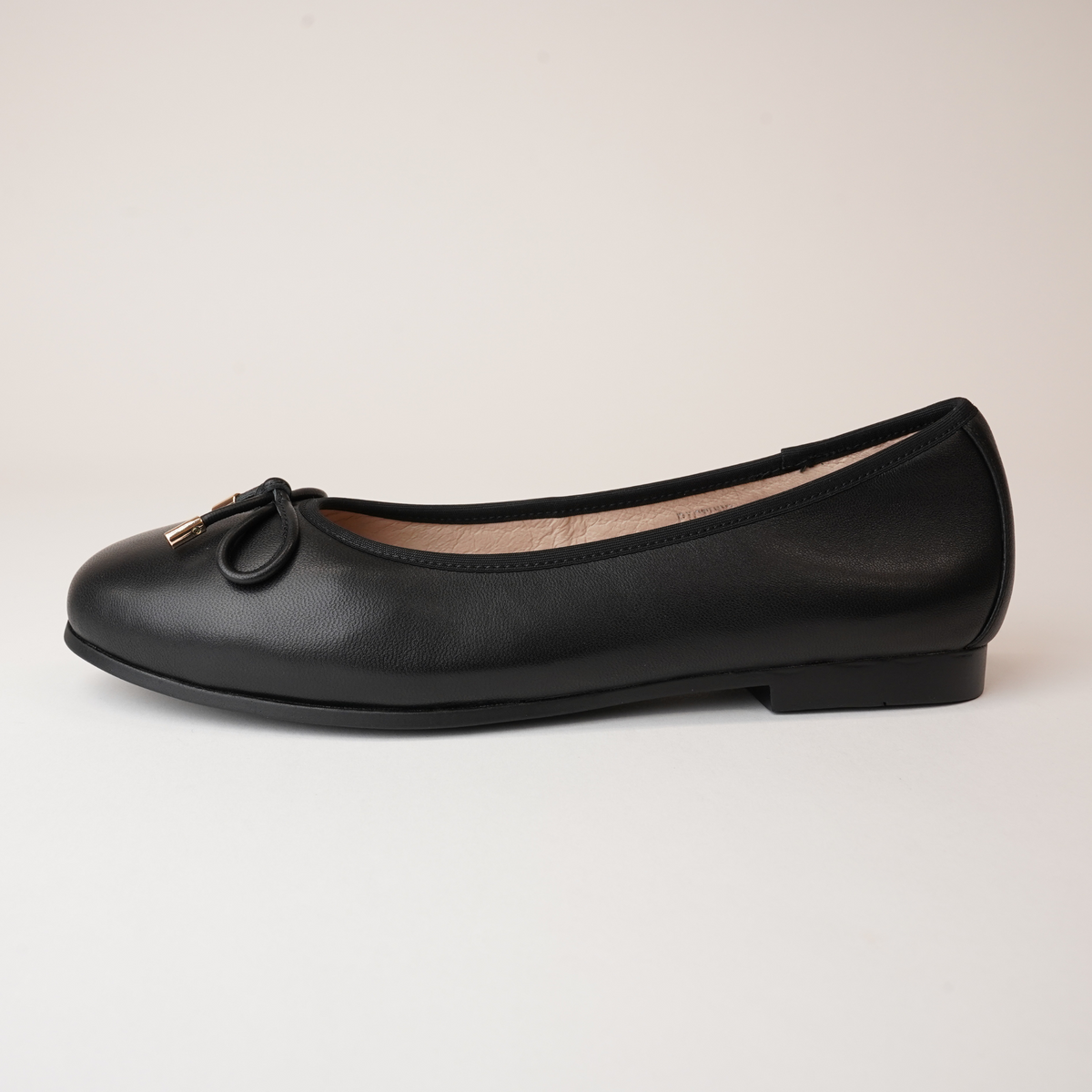 Picture Black Leather Ballet Flats - WITH GRACE | Shouz