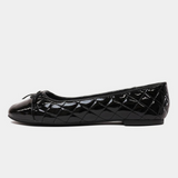Belie Black Patent/ Black Leather Ballet Flats - MOLLINI | Shouz