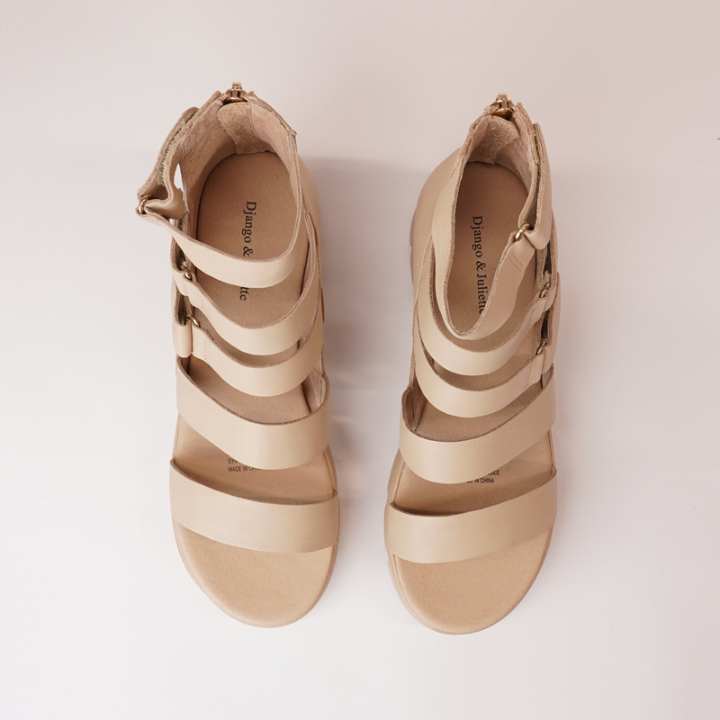 Raafe Camel Leather Sandals