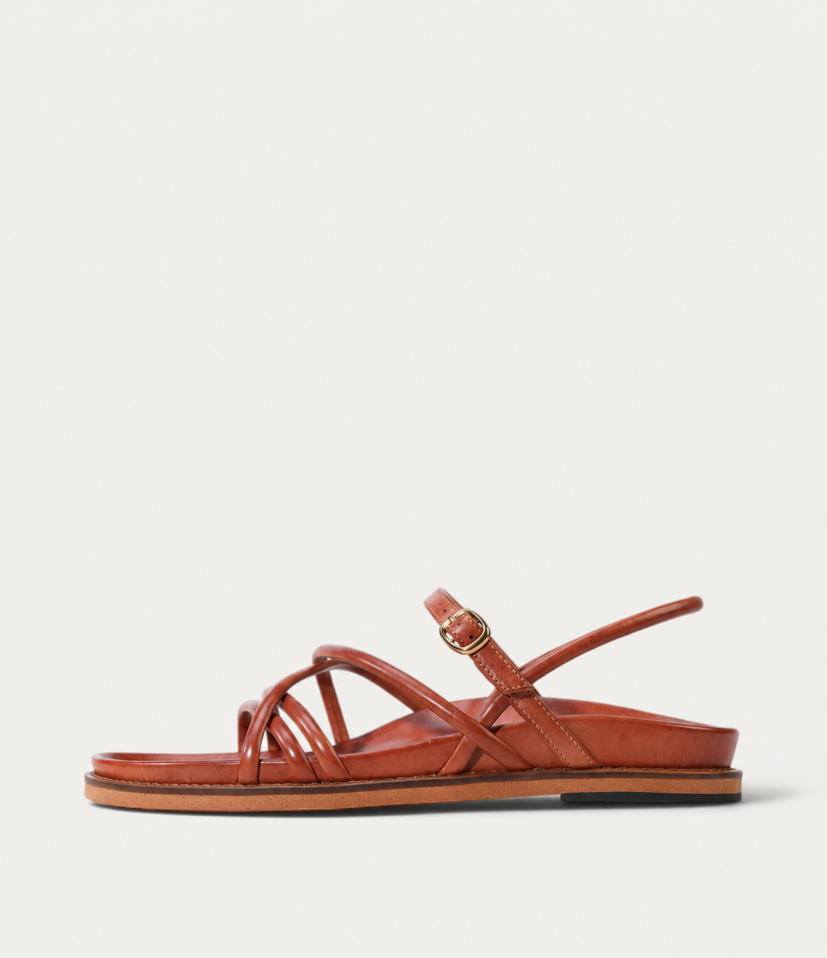Carmina Brandy Leather Sandals