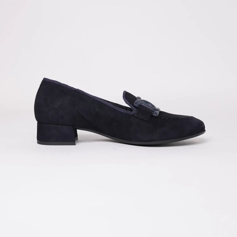 1405 Navy Suede Loafers, D'CHICAS - Shouz