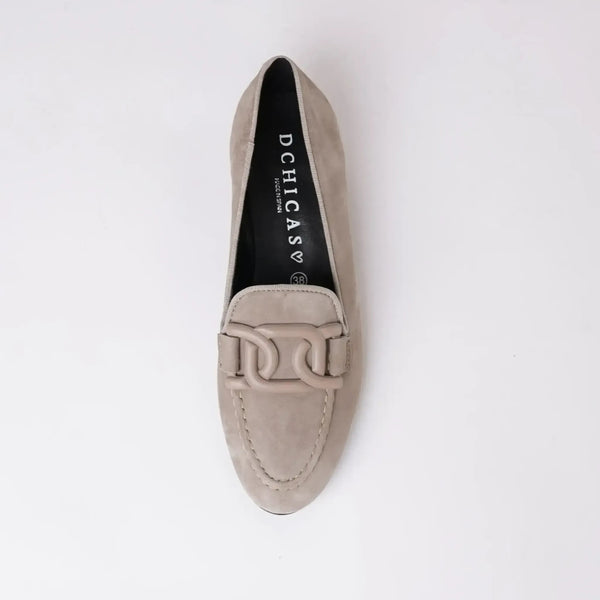 1405 Taupe Suede Loafers - Shouz