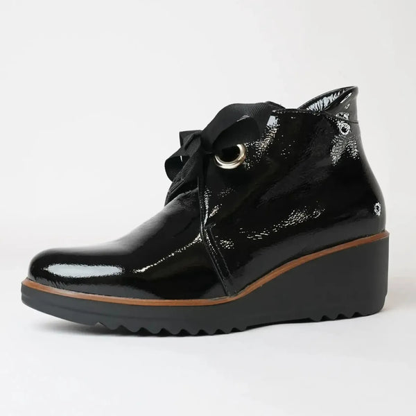 4664 Black Patent Ankle Boots
