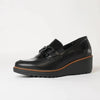 4667 Black Leather/ Black Patent Loafers