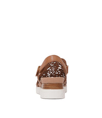 Ansh Dark Tan Leather Sandals