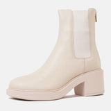 Ambrus Almond Leather Chelsea Boots