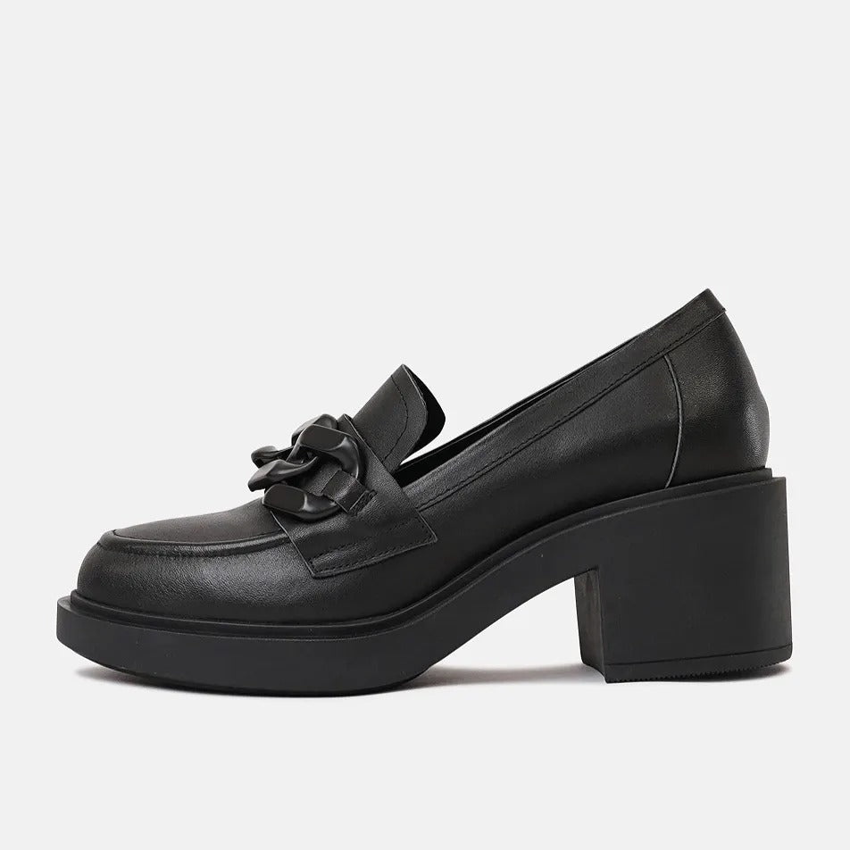 Arrigo Black Leather Loafers