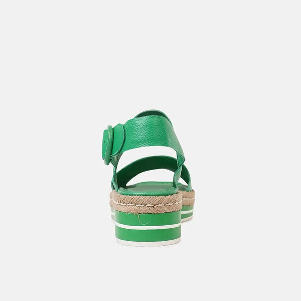 Atha Emerald Leather Sandals
