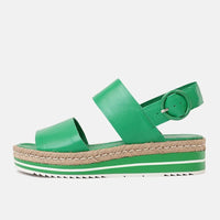 Atha Emerald Leather Sandals