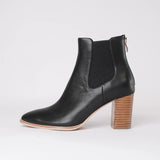Ayer Black / Natural Leather Ankle Boots, DJANGO & JULIETTE - Shouz