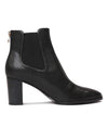 Ayer Black Leather Ankle Boots - Shouz