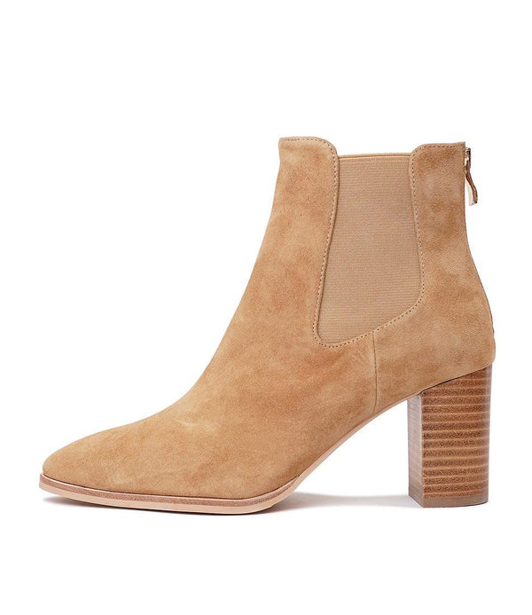 Ayer Sand Suede Ankle Boots - Shouz