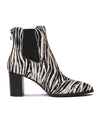 Ayer Zebra Metallic Pony Ankle Boots - Shouz