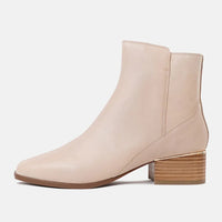 Donaldsy Nougat Leather Ankle Boots