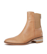 Ferlee Dark Tan Leather Ankle Boots