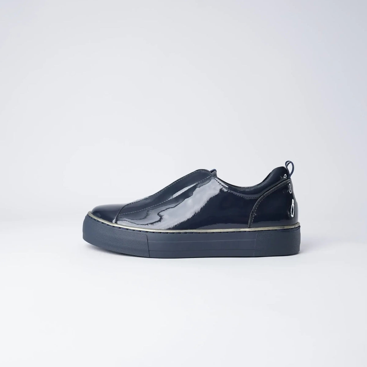 Fredie Navy Patent Leather Sneakers