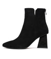 Harini Black Suede Ankle Boots - Shouz