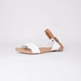 Jinnit White/ Tan Leather Sandals