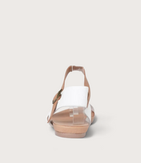 Jinnit White/ Tan Leather Sandals