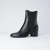 Mycah Black Leather Ankle Boots
