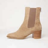 Mycah Light Choc Leather Ankle Boots, DJANGO & JULIETTE - Shouz