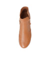 Radio Dark Tan Leather Ankle Boots - Shouz