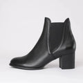 Sadore Black/black Leather Ankle Boots