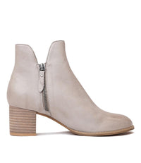 Shiannely Smoke Leather Ankle Boots - Shouz